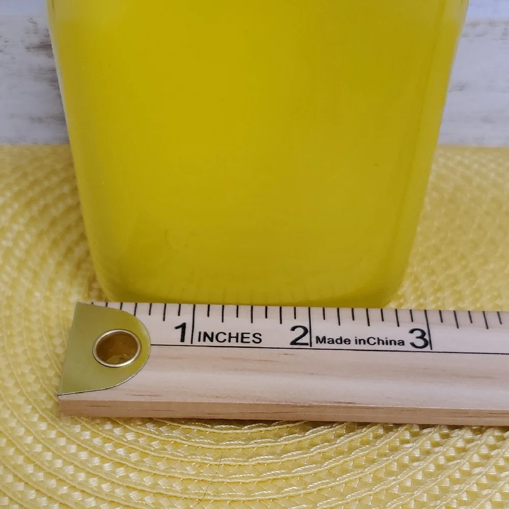 Mason Jar Yellow Vase Utensil Holder Summer Kitchen Home Decor Faux Flowers Vase